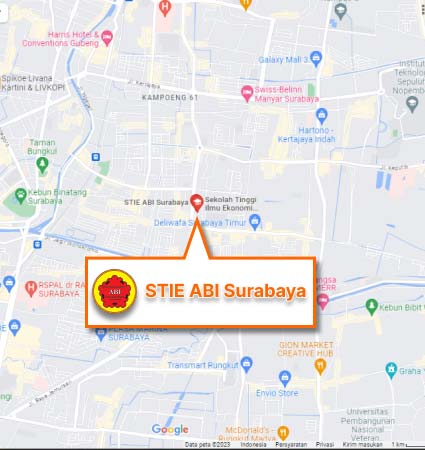 Campus Location Map (Google Map) Artha Bodhi Iswara College of Economic Surabaya Nomor