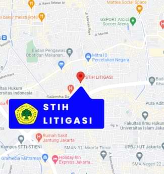 Peta Lokasi Sekolah Tinggi Ilmu Hukum Litigasi Jakarta Nomor